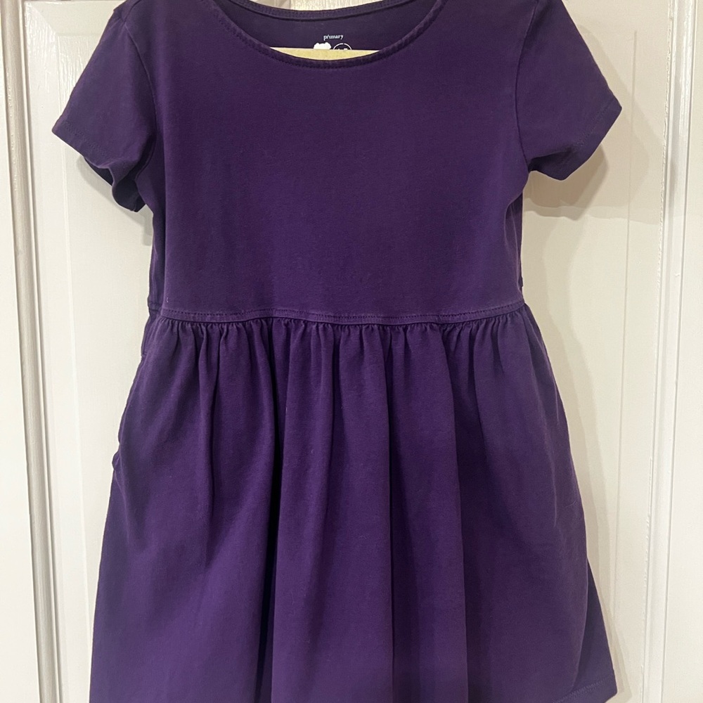 Primary Deep Purple Casual Kids Dress
